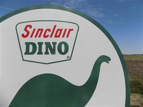 Sinclair Dino Gasoline Sign, Double Sided Metal Porcelain Advertising Sign,