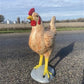 Large Chicken Statue, Decorative Metal Chicken, Outdoor Farm Garden Figurine