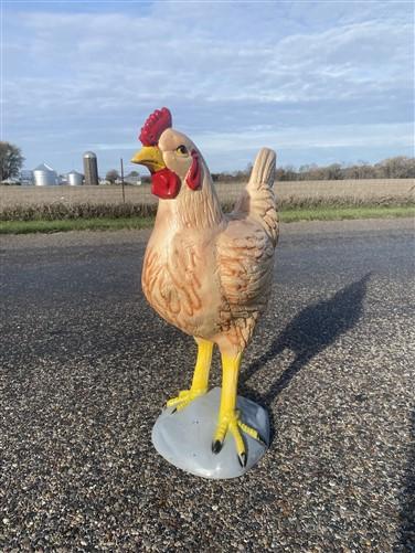 Large Chicken Statue, Decorative Metal Chicken, Outdoor Farm Garden Figurine