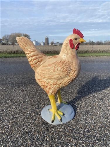 Large Chicken Statue, Decorative Metal Chicken, Outdoor Farm Garden Figurine