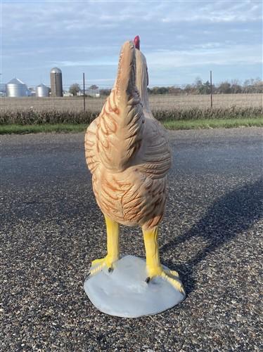 Large Chicken Statue, Decorative Metal Chicken, Outdoor Farm Garden Figurine