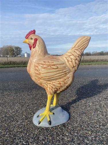 Large Chicken Statue, Decorative Metal Chicken, Outdoor Farm Garden Figurine