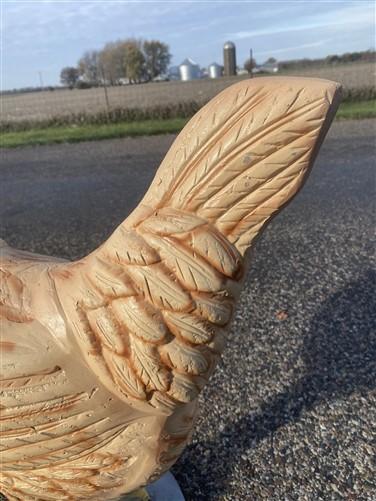 Large Chicken Statue, Decorative Metal Chicken, Outdoor Farm Garden Figurine