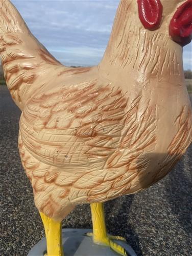 Large Chicken Statue, Decorative Metal Chicken, Outdoor Farm Garden Figurine