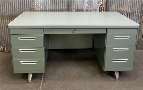 Vintage Mid Century Desk Home Office Furniture Desk with Drawers, Student Desk C