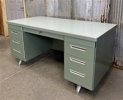 Vintage Mid Century Desk Home Office Furniture Desk with Drawers, Student Desk C