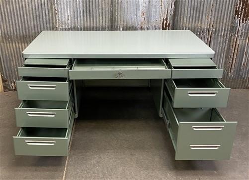 Vintage Mid Century Desk Home Office Furniture Desk with Drawers, Student Desk C