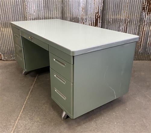 Vintage Mid Century Desk Home Office Furniture Desk with Drawers, Student Desk C