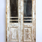 Antique Encased French Double Doors (46x102) 5 Pane Glass European Door Jamb S7