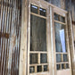 Antique Encased French Double Doors (46x103) 8 Pane Glass European Doors Jamb S8