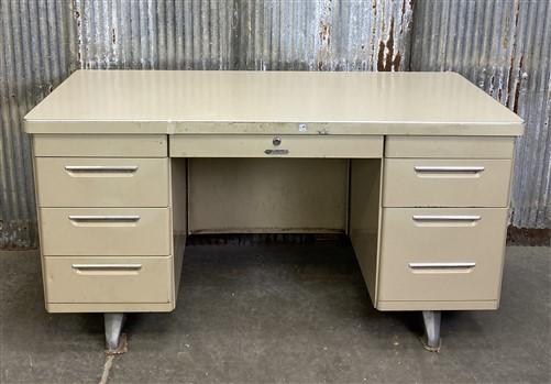 Vintage Mid Century Desk Home Office Furniture Desk with Drawers, Student Desk E