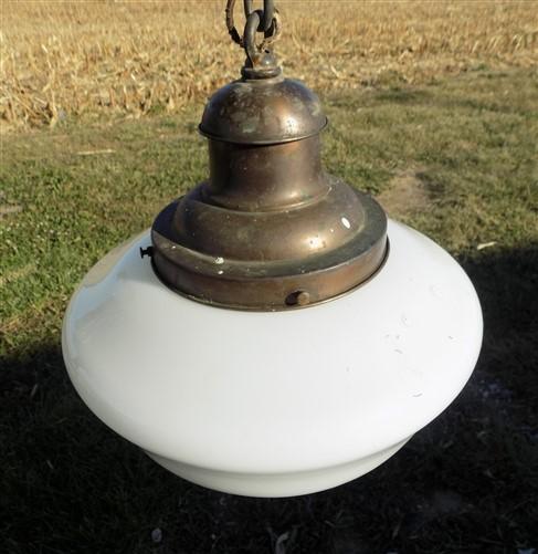 Church Hanging Light Fixture, Pendant School Globe, Architectural Salvage, A10,