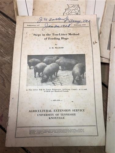 1928 Hog Swine Pig Brochures AG Extension, Beef Cattle, Agricultural Reference,