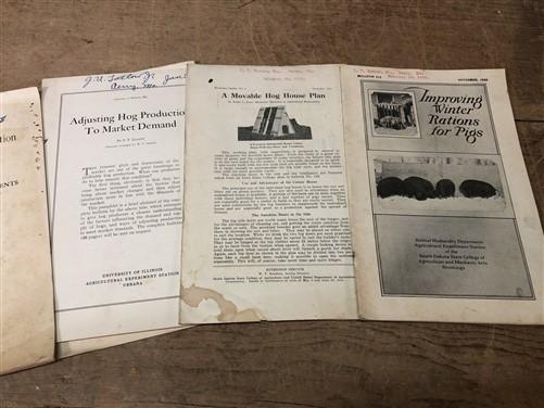 1928 Hog Swine Pig Brochures AG Extension, Beef Cattle, Agricultural Reference,