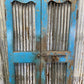 Vintage Indian Garden Gates, Carved Metal Teak Doors, Architectural Reclaim, A91