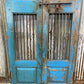 Vintage Indian Garden Gates, Carved Metal Teak Doors, Architectural Reclaim, A91