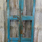 Vintage Indian Garden Gates, Carved Metal Teak Doors, Architectural Reclaim, A91