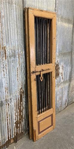 Vintage Indian Garden Gates, Carved Metal Teak Doors, Architectural Reclaim, A95