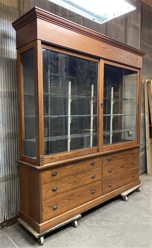 Store Display Case, Vintage Display Cabinet, Lighted Curio Cabinet, China Hutch