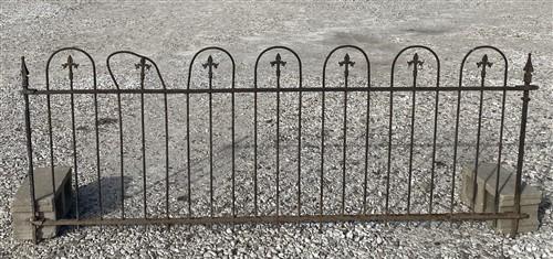 Wrought Iron Fence Panel, Architectural Salvage Grate, Garden Art, Vintage, S