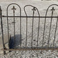 Wrought Iron Fence Panel, Architectural Salvage Grate, Garden Art, Vintage, S