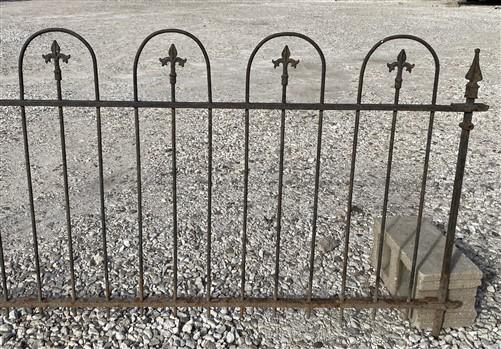 Wrought Iron Fence Panel, Architectural Salvage Grate, Garden Art, Vintage, S