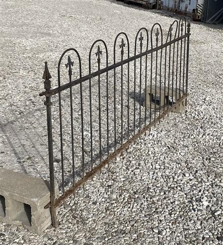 Wrought Iron Fence Panel, Architectural Salvage Grate, Garden Art, Vintage, S