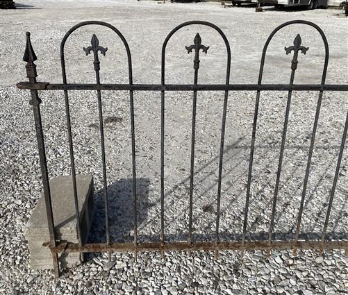 Wrought Iron Fence Panel, Architectural Salvage Grate, Garden Art, Vintage, S