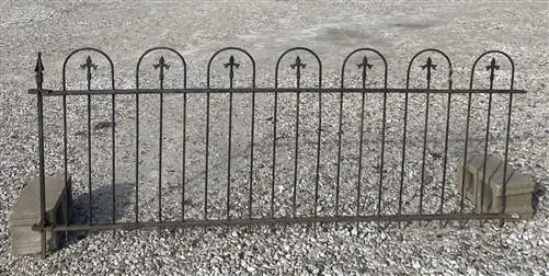 Wrought Iron Fence Panel, Architectural Salvage Grate, Garden Art, Vintage, T