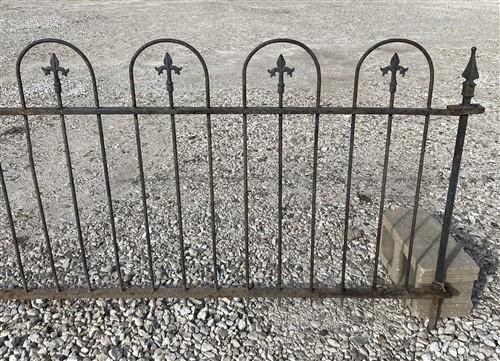 Wrought Iron Fence Panel, Architectural Salvage Grate, Garden Art, Vintage, T