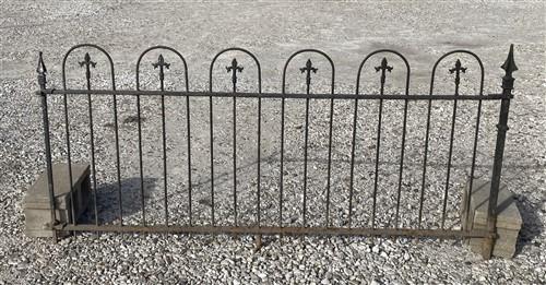 Wrought Iron Fence Panel, Architectural Salvage Grate, Garden Art, Vintage, U