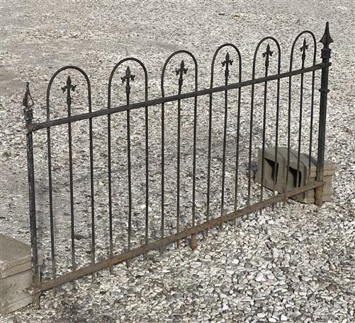 Wrought Iron Fence Panel, Architectural Salvage Grate, Garden Art, Vintage, U