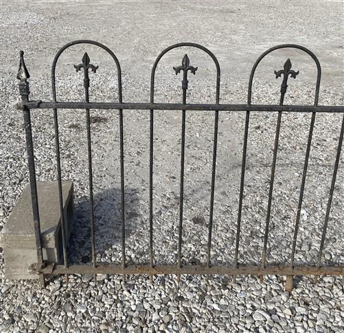 Wrought Iron Fence Panel, Architectural Salvage Grate, Garden Art, Vintage, U