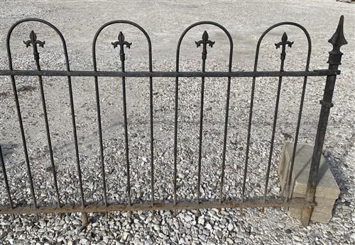 Wrought Iron Fence Panel, Architectural Salvage Grate, Garden Art, Vintage, U