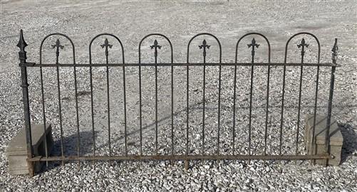 Wrought Iron Fence Panel, Architectural Salvage Grate, Garden Art, Vintage, U