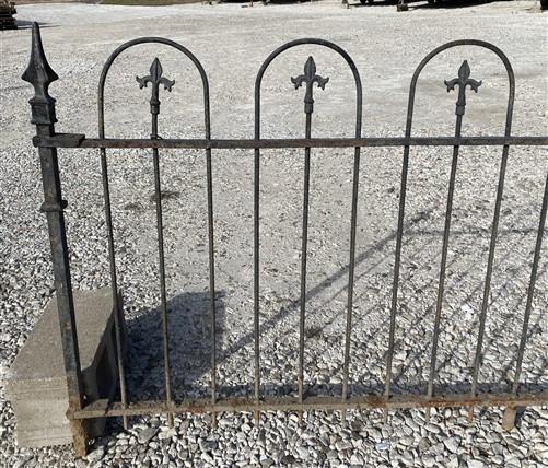 Wrought Iron Fence Panel, Architectural Salvage Grate, Garden Art, Vintage, U