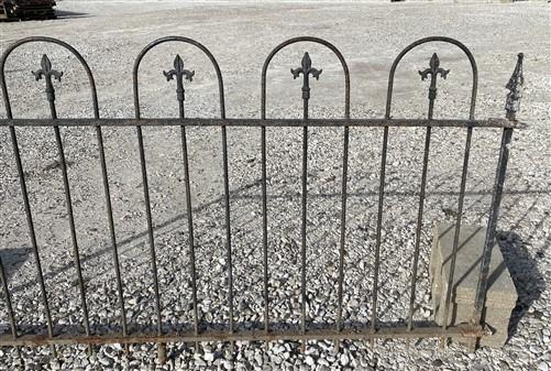 Wrought Iron Fence Panel, Architectural Salvage Grate, Garden Art, Vintage, U