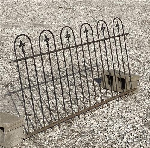 Wrought Iron Fence Panel, Architectural Salvage Grate, Garden Art, Vintage, V
