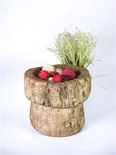 Rustic Wood Planter, Wood Stumps, Round Wooden Flower Pot, Natural Wood Decor, F