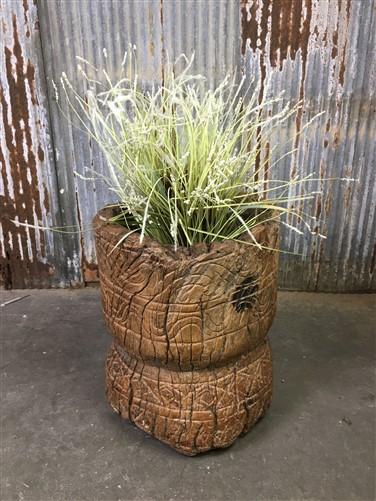 Rustic Wood Planter, Wood Stumps, Round Wooden Flower Pot, Natural Wood Decor, H