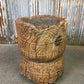 Rustic Wood Planter, Wood Stumps, Round Wooden Flower Pot, Natural Wood Decor, H