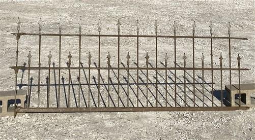Wrought Iron Fence Panel, Architectural Salvage Grate, Garden Art, Vintage, A5