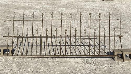 Wrought Iron Fence Panel, Architectural Salvage Grate, Garden Art, Vintage, A6