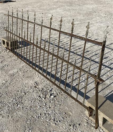 Wrought Iron Fence Panel, Architectural Salvage Grate, Garden Art, Vintage, A6