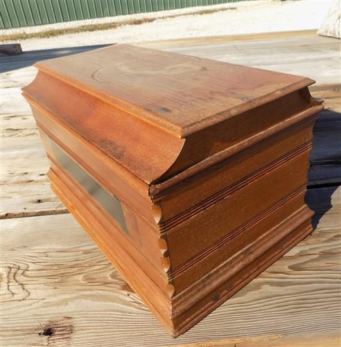 Treadle Sewing Machine Vintage Wooden Top Cover Coffin Case Lid Singer Part A1,