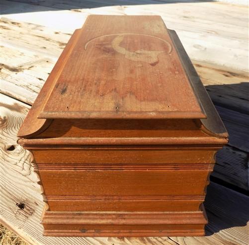 Treadle Sewing Machine Vintage Wooden Top Cover Coffin Case Lid Singer Part A1,