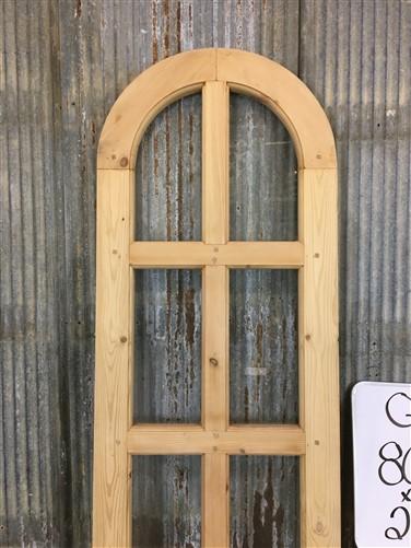 Arched French Single Door (24x80.75) 6 Pane Glass Door European Styled Q3