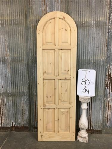 Arched French Single Door (24x80.5) Panel Door, European Styled Door T3