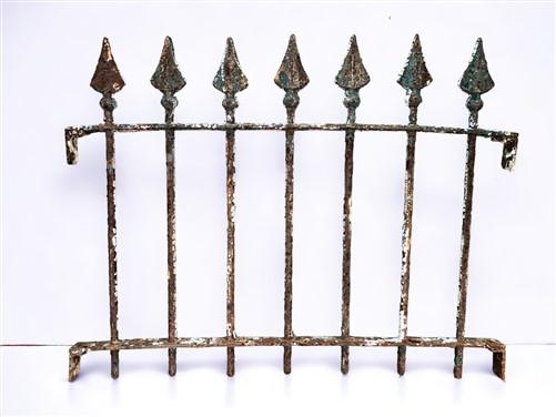 Wrought Iron Fence Panel, Architectural Salvage Grate, Garden Art, Vintage, A19,