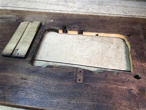 Singer Wood Table Top, Treadle Sewing Machine Base, Cabinet Part Vintage L,